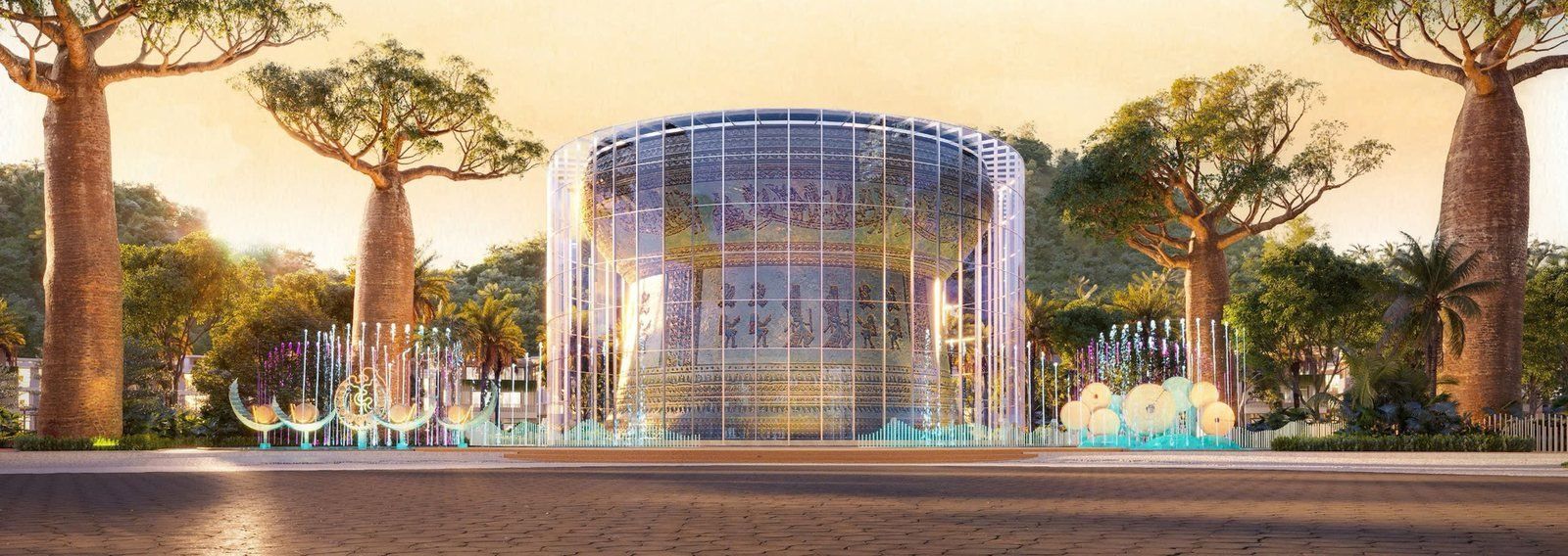 Nhà hát Đó — biểu tượng trống đồng bằng kính trong quần thể Libera Nha Trang
