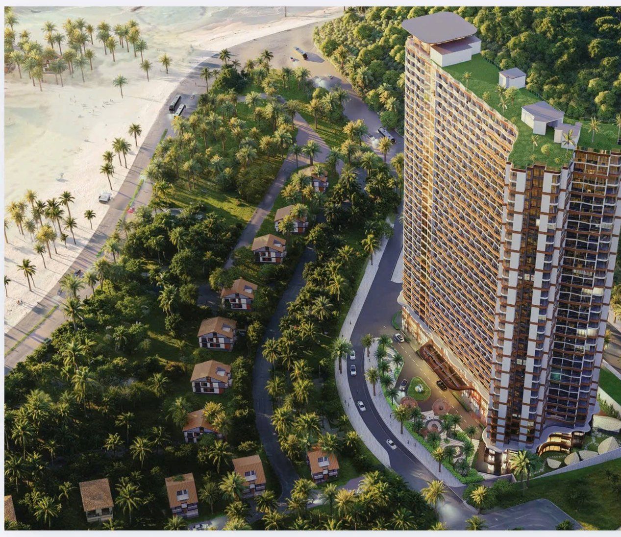 Phối cảnh toà căn hộ Vega Alora Residences tại Bãi Tiên, Bắc Nha Trang. Ảnh do chủ đầu tư phát hành.
