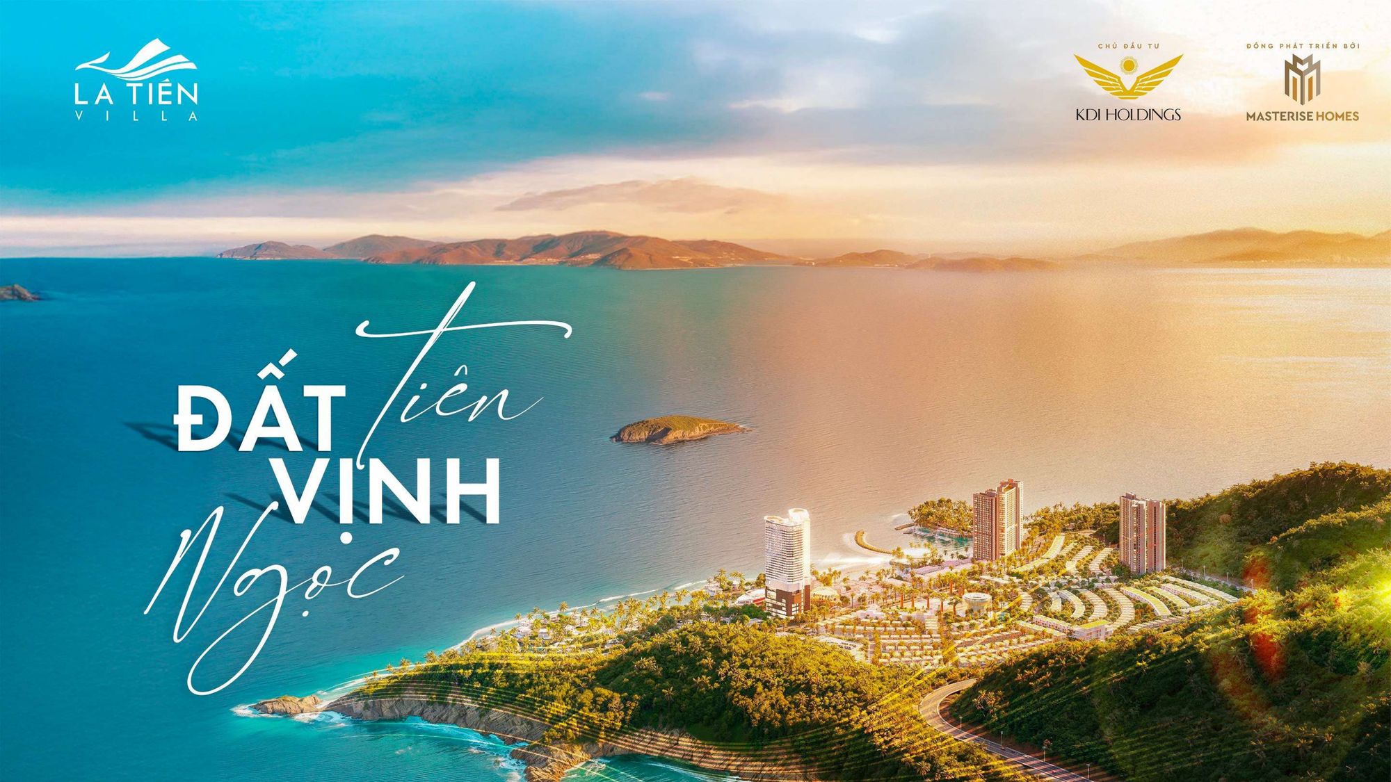 Phối cảnh Libera Nha Trang nhìn từ phía biển lúc hoàng hôn — ấn phẩm của chủ đầu tư