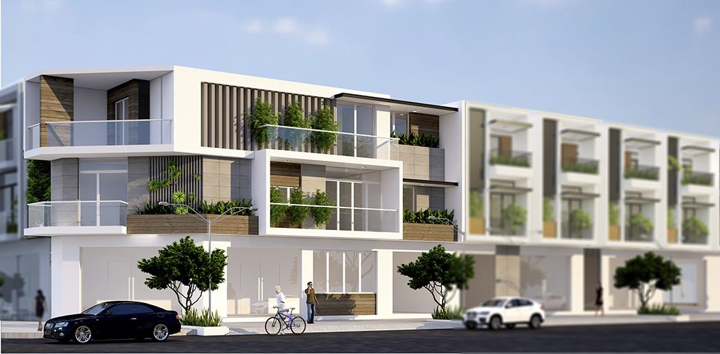 Phối cảnh mẫu nhà phố VCN Phước Long 2