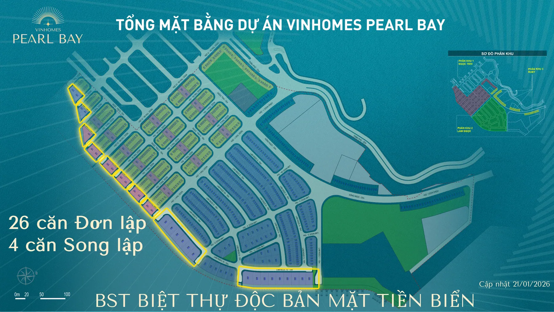 Bộ sưu tập biệt thự độc bản mặt tiền biển Vinhomes Pearl Bay