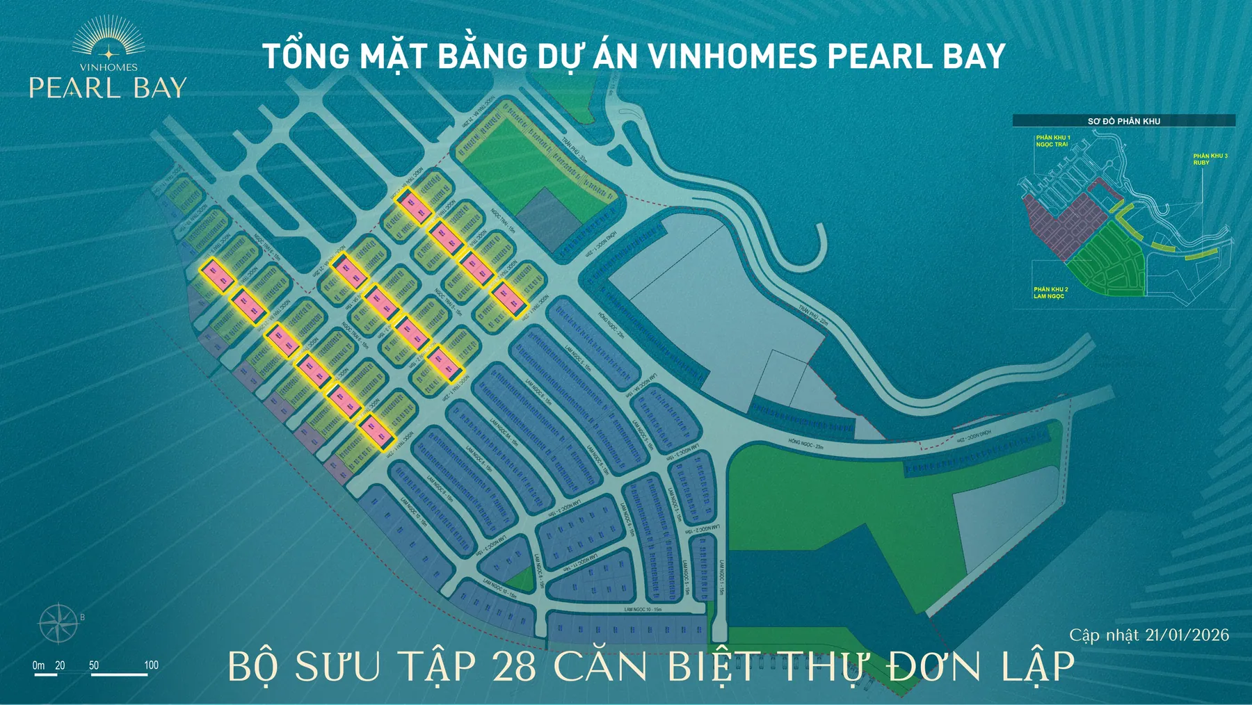 Bộ sưu tập 28 căn biệt thự đơn lập Vinhomes Pearl Bay