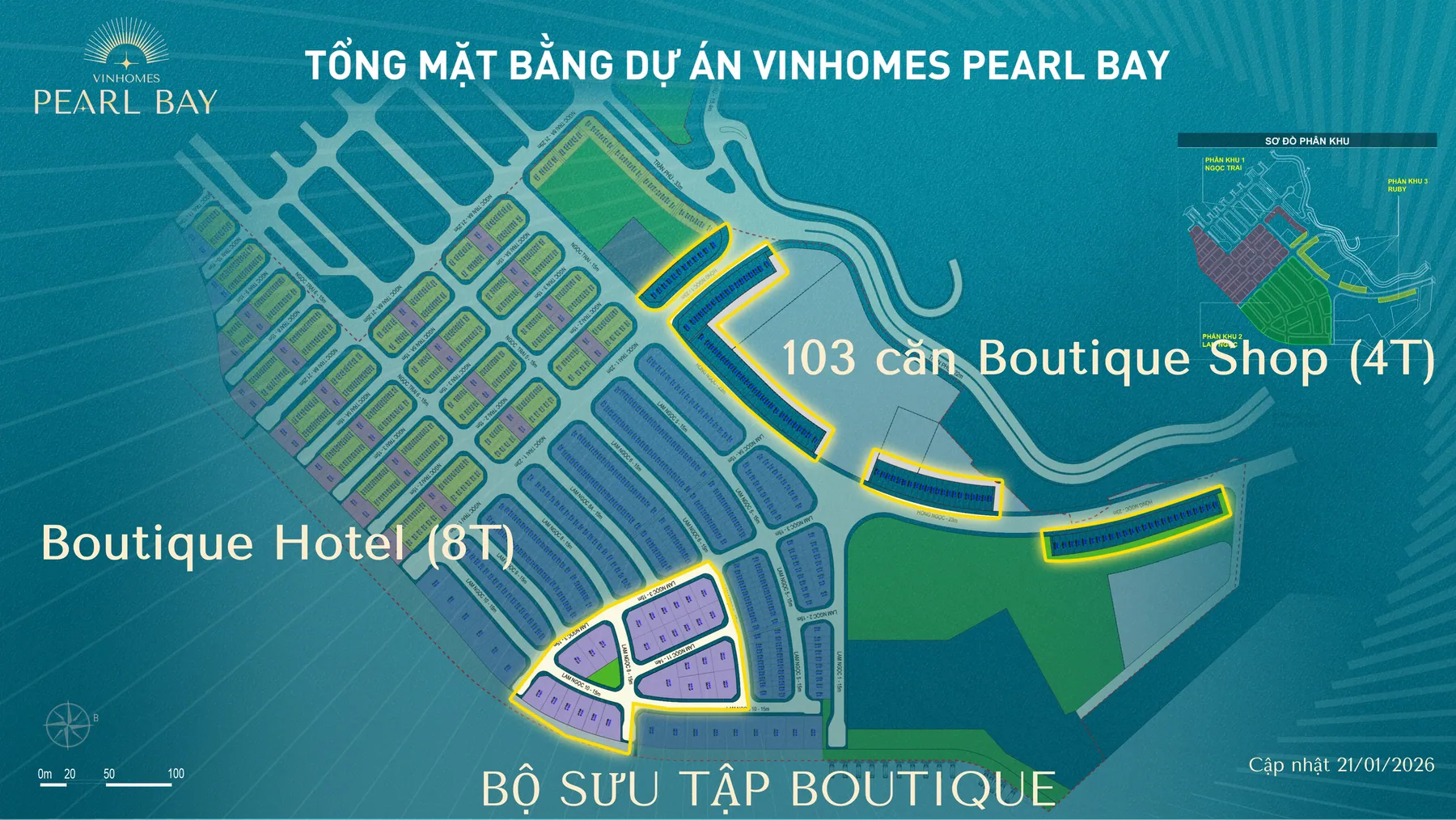Bộ sưu tập Boutique Shop và Boutique Hotel Vinhomes Pearl Bay