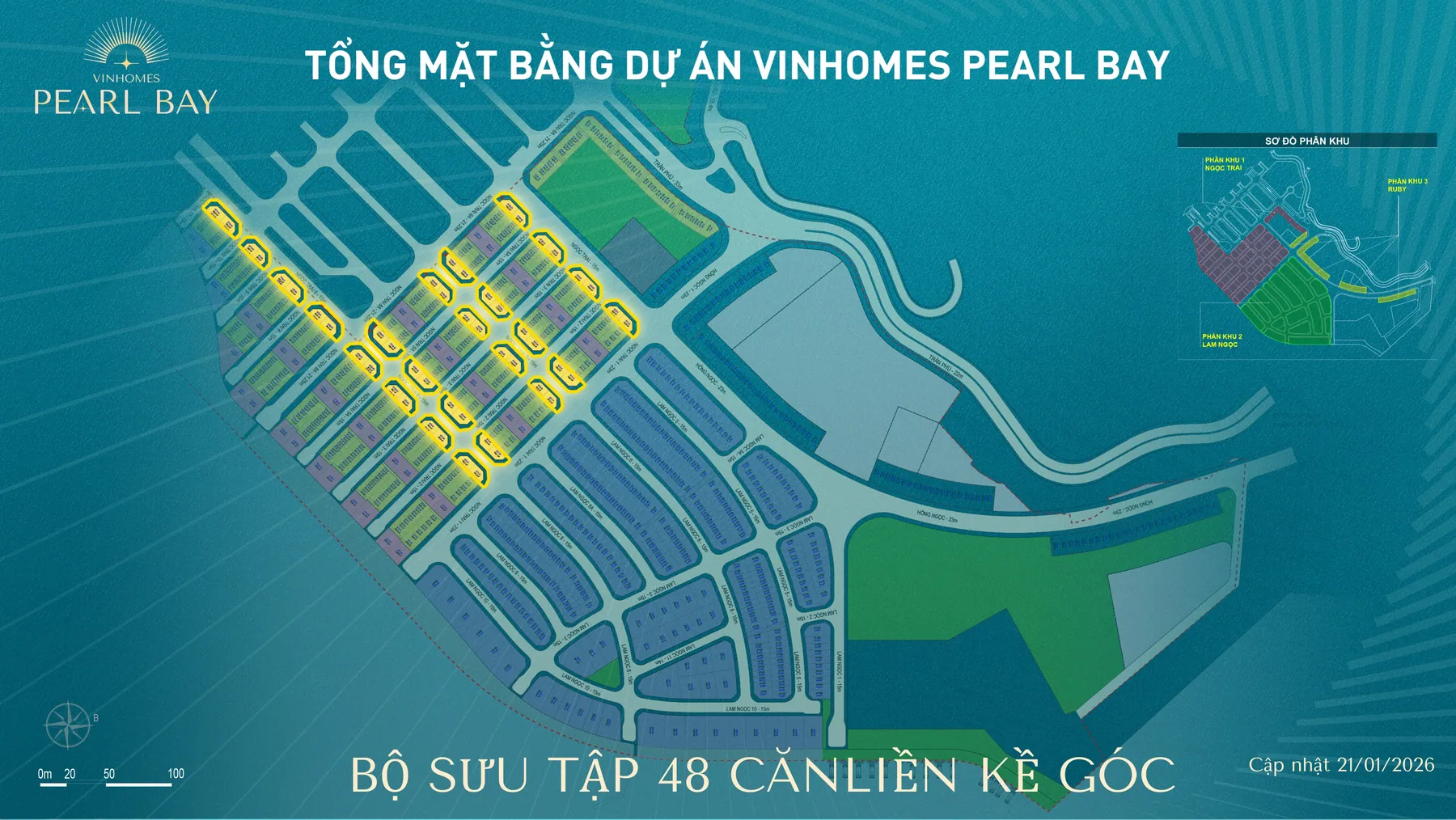 Bộ sưu tập 48 căn liền kề góc Vinhomes Pearl Bay