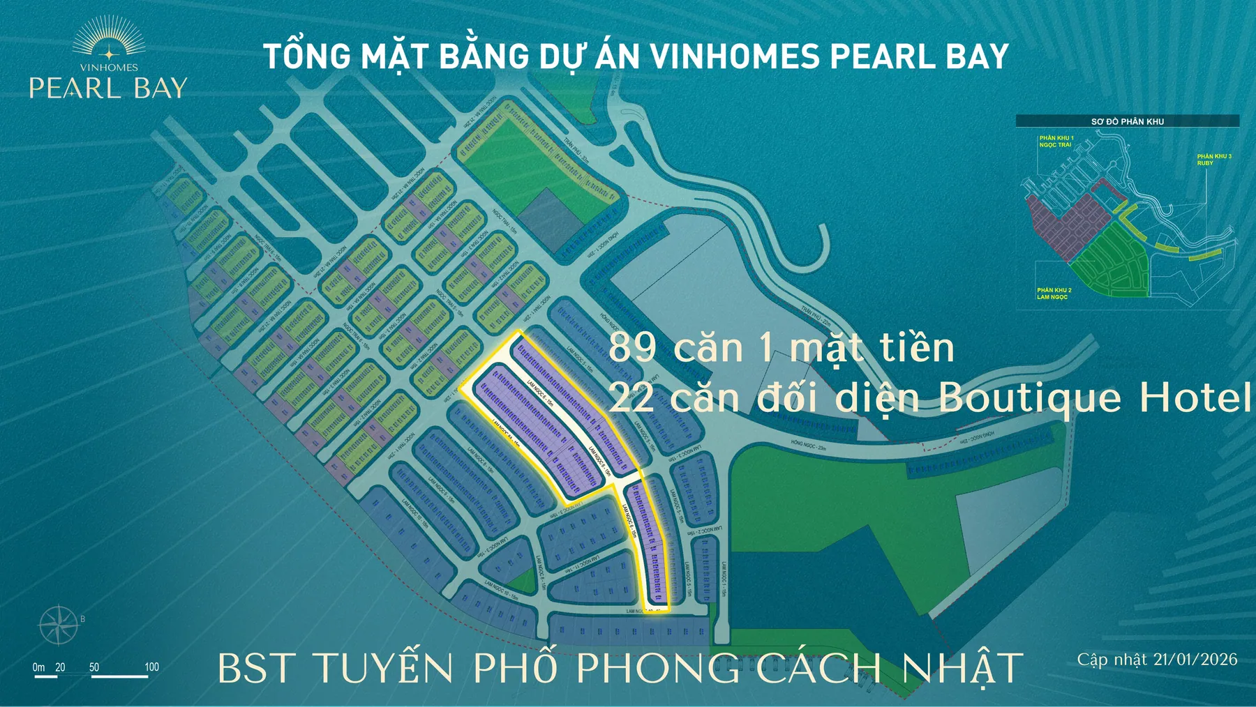 Bộ sưu tập tuyến phố phong cách Nhật Vinhomes Pearl Bay