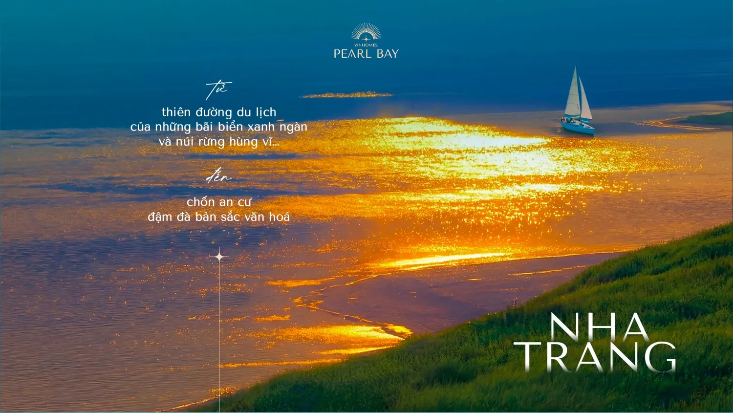 Hoàng hôn trên vịnh Nha Trang nhìn từ Vinhomes Pearl Bay