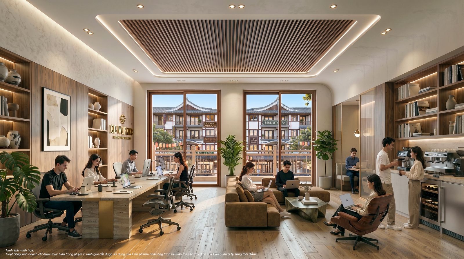 Không gian kinh doanh tầng 2 shophouse Vinhomes Pearl Bay