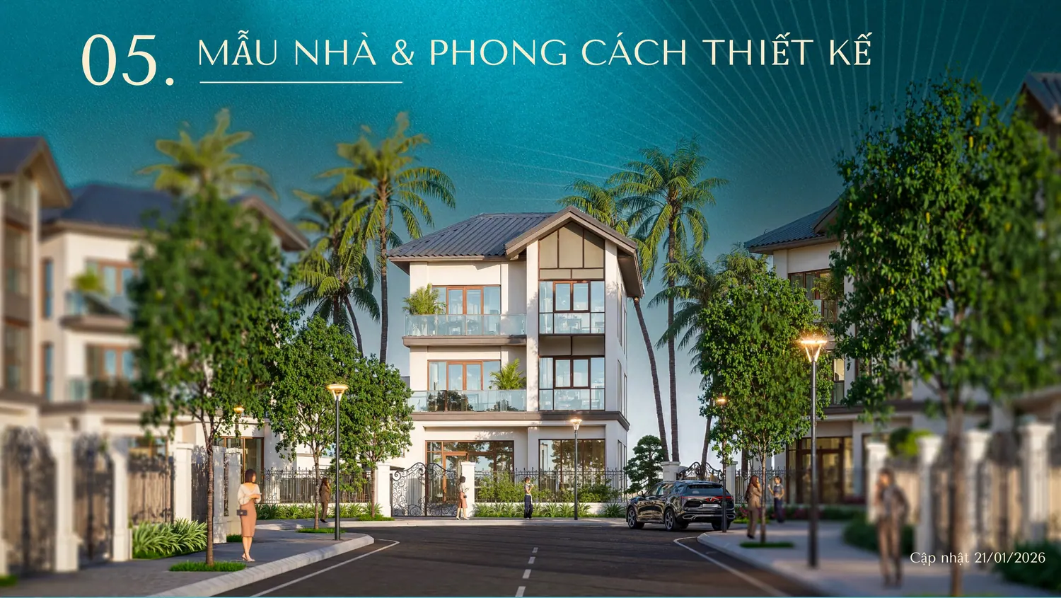 Mẫu nhà và phong cách thiết kế biệt thự Vinhomes Pearl Bay