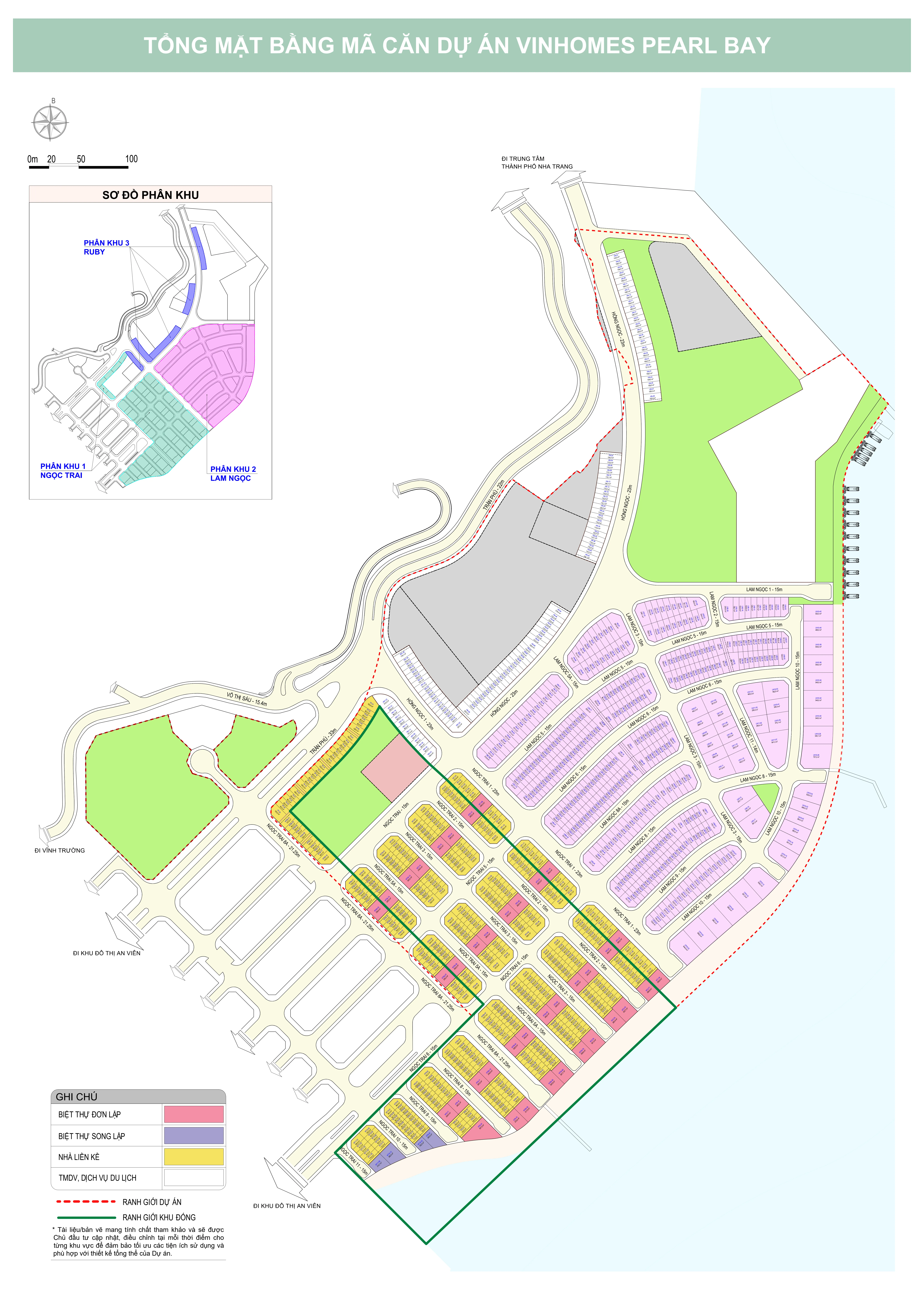Mặt bằng quỹ căn Vinhomes Pearl Bay